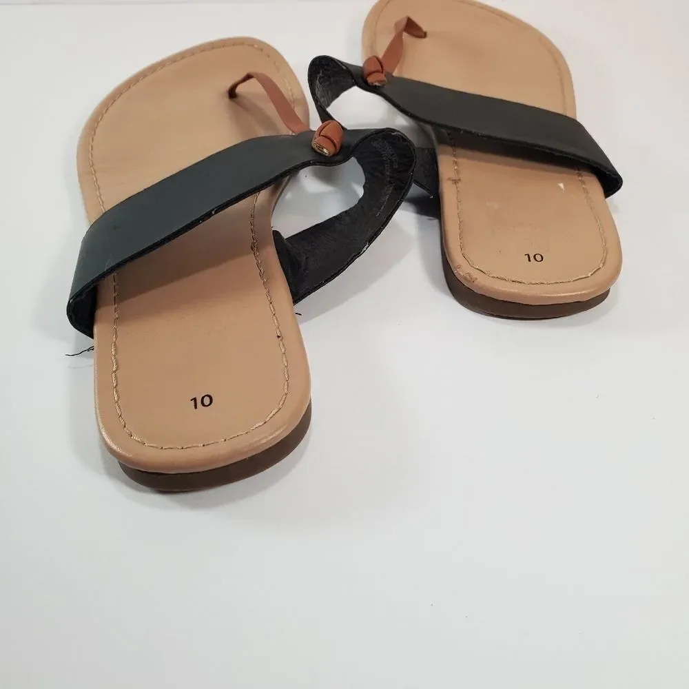 Cute black slip on sandals